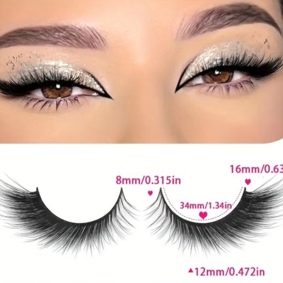 Cat Eye Fox Eye Imitation Mink False Eyelashes Sexy Lash Extensions - Picture 2 of 5